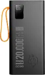 22.5W PD 3.0 Kablolu Powerbank, Gerçek 20.000 mAh Taşınabilir Şarj Cihazı, Dahili Type-C, Lightning-2