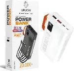 22.5W PD 3.0 Kablolu Powerbank, Gerçek 20.000 mAh Taşınabilir Şarj Cihazı, Dahili Type-C, Lightning-4