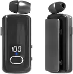 Makaralı Bluetooth Kulaklık Digital Göstergeli Çift Telefon Destekli MT983 Siyah ile uyumlu-1