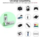 B139 2 Adet AAA 900 mAh Şarj Edilebilir İnce Kalem Pil 1.2V Ni-MH Şarjlı Pil-6