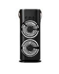 RGB Işıklı Spreyli Masa Fanı Çift Motorlu Güçlü Üflemeli Taşınabilir Fan-5
