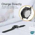 Samsung Galaxy Watch 4 Classic 42mm için Kılıf 360 Full Round Soft Silicone Gümüş [Galaxy Watch 4 Cl-3