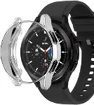 Samsung Galaxy Watch 4 Classic 42mm için Kılıf 360 Full Round Soft Silicone Gümüş [Galaxy Watch 4 Cl-1