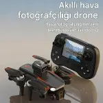 JS26H 4K Drone, LCD Kumandalı, Fırçasız Motor, Akıllı Engel Kaçınma, Katlanabilir Drone, Uzun Uçuş S-6