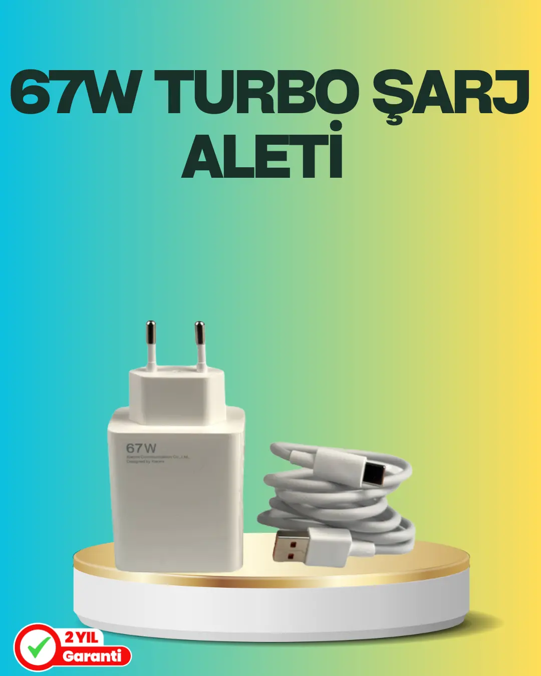 67 Watt Type C Turbo Şarj Seti