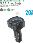 Bluetooth FM Transmitter USB Destekli Araç Şarjı-1