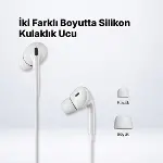 Pop 3 Classic 3.5mm Stereo Mikrofonlu Kulakiçi Kablolu Kulaklık Siyah 2KMM19S-4