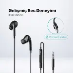 Pop 3 Classic 3.5mm Stereo Mikrofonlu Kulakiçi Kablolu Kulaklık Siyah 2KMM19S-1