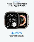 Apple Watch 49mm Ultra 4/3/2/1 ile Uyumlu Kılıf & Kordon Kayış Liquid Air Pro Black - ACS05463-2