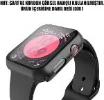 Apple Watch Series 6 44mm için Kılıf Matte Premium Slim WatchBand Siyah [Watch Series 6 44mm ile Uyu-2