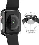 Apple Watch Series 6 44mm için Kılıf Matte Premium Slim WatchBand Siyah [Watch Series 6 44mm ile Uyu-4
