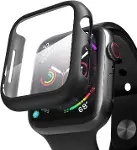 Apple Watch Series 6 44mm için Kılıf Matte Premium Slim WatchBand Siyah [Watch Series 6 44mm ile Uyu-1