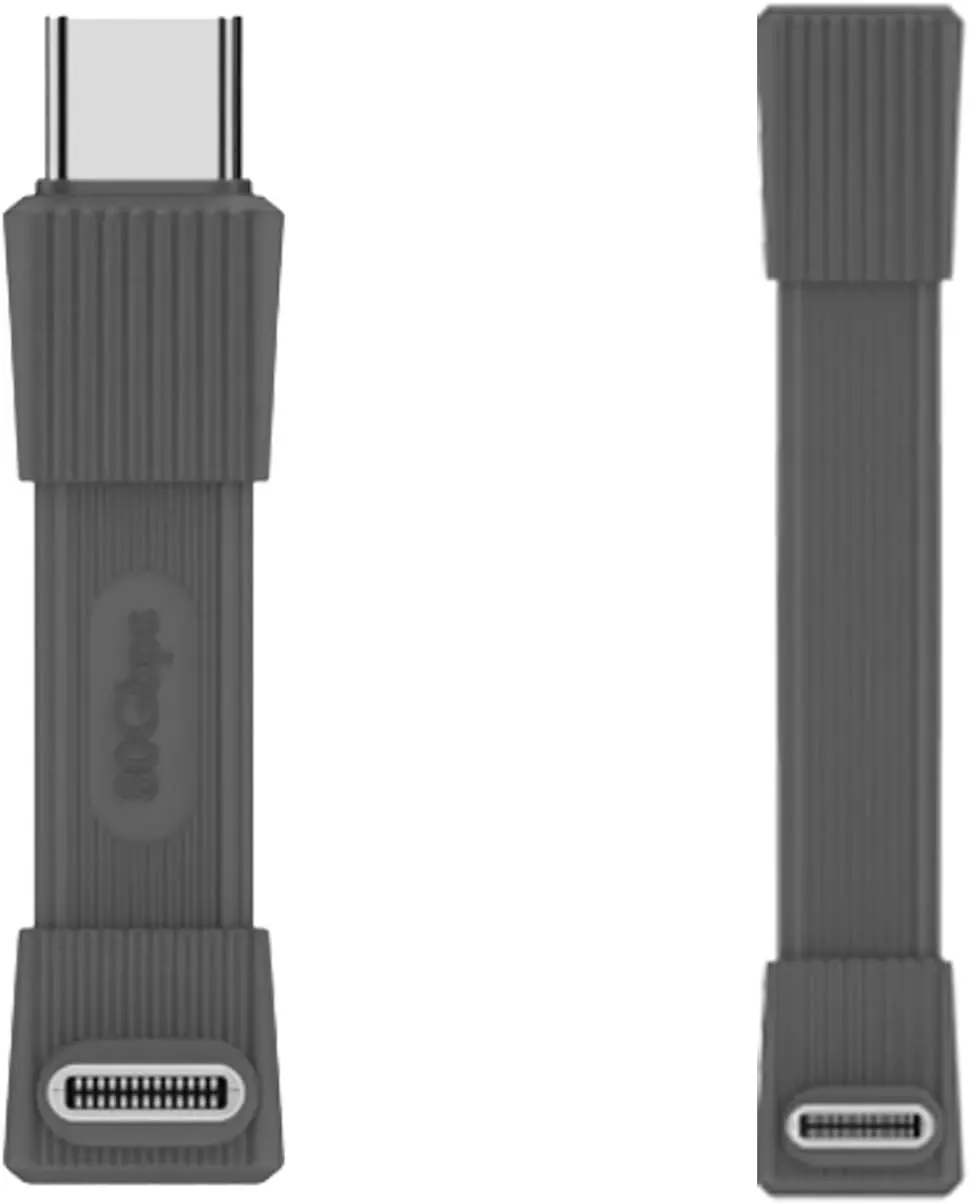 USB-C to USB-C 42mm Kısa Kablo, 240W PD3.1 Hızlı Şarj, 80Gbps Veri Aktarımı, 8K 60Hz Görüntü Desteği