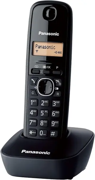 KX TG1611 Dect Telefon-Siyah_Gri Dect Telefon, Siyah