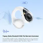 PearlClip Pro Hi-Res LDAC ENC OWS Kablosuz Bluetooth 6.0 Kulaklık Beyaz-2