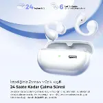 PearlClip Pro Hi-Res LDAC ENC OWS Kablosuz Bluetooth 6.0 Kulaklık Beyaz-5