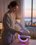 Çok Fonksiyonlu Kablosuz Şarjlı Saat Hoparlör RGB Işık ve Alarm Özellikli-1