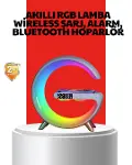 Kablosuz Şarjlı Atmosfer Lambası Bluetooth Hoparlör ve Akıllı Alarm Özellikli-1