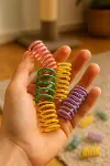 Karışık Boyutlu Spiral Yay Kedi Oyuncakları 10 Parça Renkli İnce Kalın Uzun Kısa Yaylar Yavru ve Yet-2