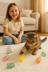 Karışık Boyutlu Spiral Yay Kedi Oyuncakları 10 Parça Renkli İnce Kalın Uzun Kısa Yaylar Yavru ve Yet-5