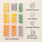 Karışık Boyutlu Spiral Yay Kedi Oyuncakları 10 Parça Renkli İnce Kalın Uzun Kısa Yaylar Yavru ve Yet-6