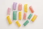 Karışık Boyutlu Spiral Yay Kedi Oyuncakları 10 Parça Renkli İnce Kalın Uzun Kısa Yaylar Yavru ve Yet-1
