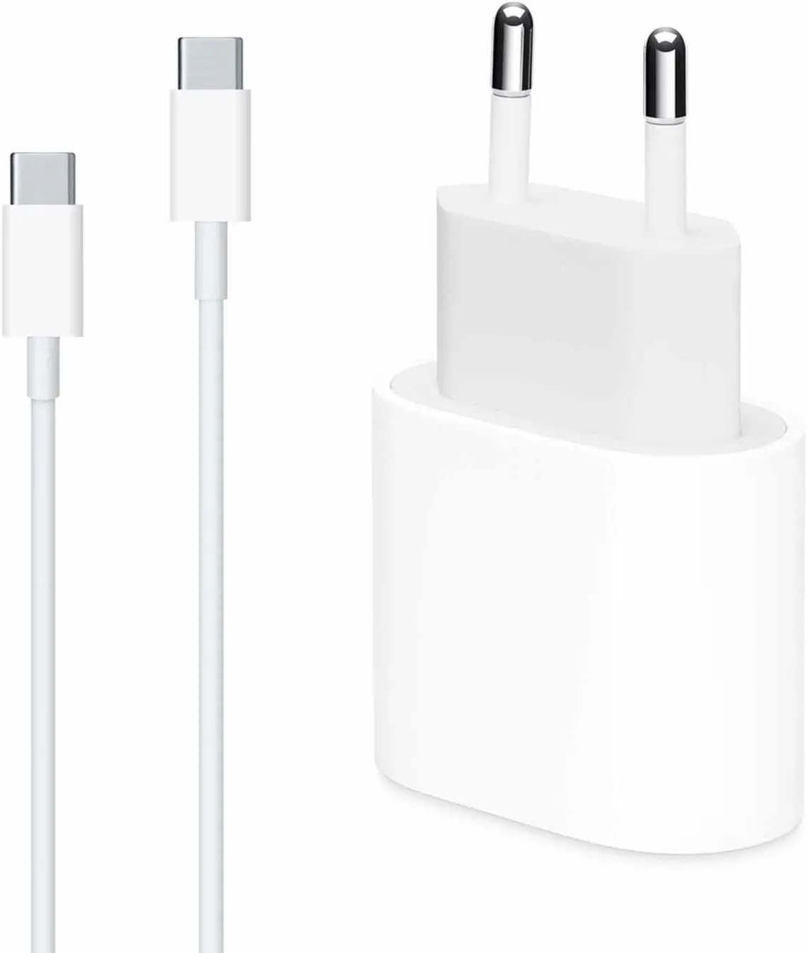 Apple iPhone 16 Type-C To Type-C 2 in 1 Şarj Seti [iPhone 16 ile Uyumlu Kablo - Beyaz]