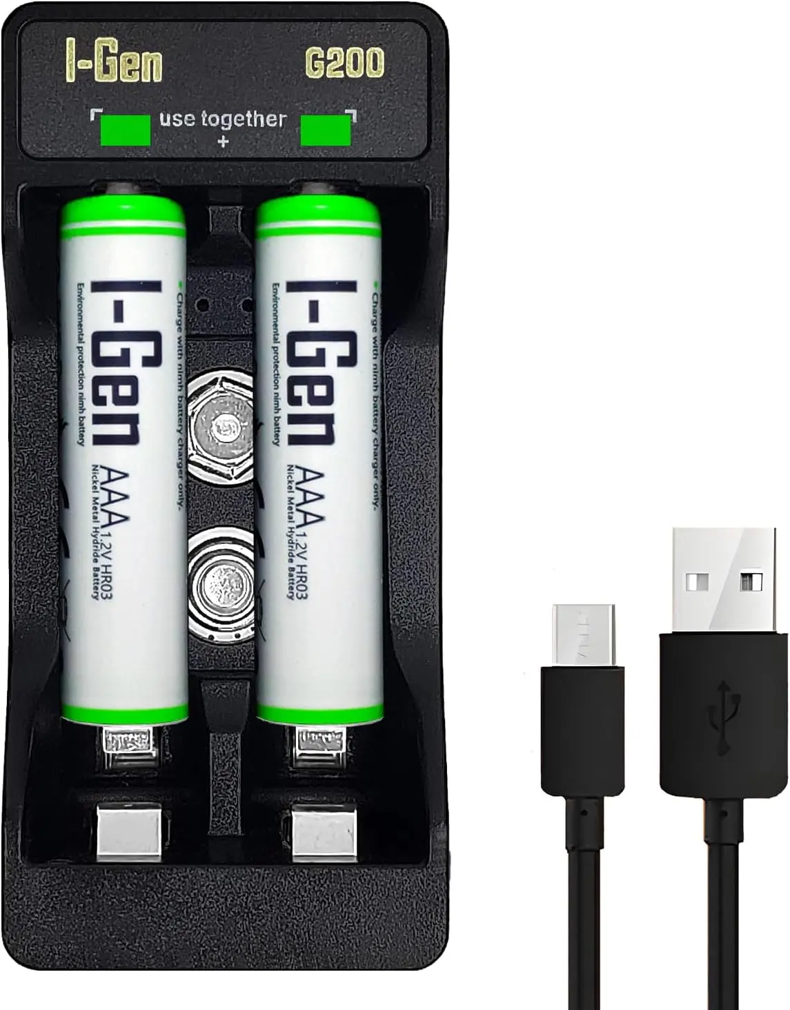 Batteries G265 2’li AA/AAA/9V Pil Şarj Aleti + 2 Adet AAA 650 mAh 1.2 V Ni-MH Şarjlı İnce Kalem Pil