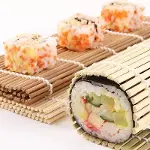 Bambu Sushi Sarma Hasırı 24x24 cm | Doğal Bambu Sushi Mat | Sushi Maker için Rulo Sarma Matı | Evde-2