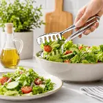 Paslanmaz Çelik Maşa, Salata Makarna Mutfak Maşası 20 cm, Mutfak Seti, Premium Kalite, Tek Parça Yap-2