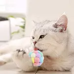 ® 2 Adet Çıngıraklı Zilli Peluş Kedi Topu 7 cm – Büyük Boy Sesli Kedi Oyuncağı, Dayanıklı Yumuşak To-8