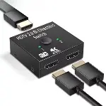 HDMI Switch Splitter, Anahtar, 2 Giriş 1 Çıkış, PS5, PS4, Xbox, TV Kutusu, TV Stick, Monitör, PC ile-1