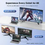 FAST USB 4.0 40Gbps, 240W, 8K60Hz USB4.0 USB-C Kablosu 1.5 Metre Gri KLV-1.5-8