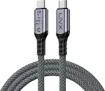 FAST USB 4.0 40Gbps, 240W, 8K60Hz USB4.0 USB-C Kablosu 1.5 Metre Gri KLV-1.5-1