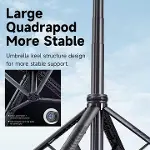 AI Yüz Takipli Selfie Çubuğu Tripod, 360° Otomatik Takip Gimbal, Quadrapod (4 Ayaklı) Taban, Uzaktan-8