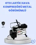 DC 12V Metal Hava Kompresörü Araç Lastik Şişirme 35L/Dk-1