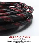 1.5 Metre HDMI Kablo Örgü Sargılı Dayanıklı Full HD Televizyon/Monitör/TV Hdmi Kablosu/Uydu Alıcısı-3