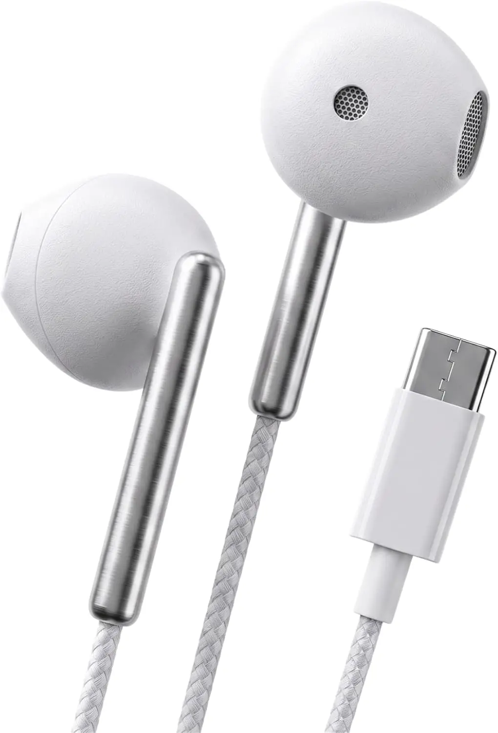 H46 Type-C Stereo Kulak İçi Kablolu Kulaklık Beyaz