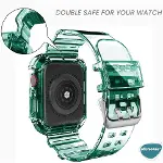 Apple Watch Series 3 38mm için Kordon Transparent Clear Band Yeşil-3