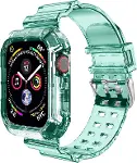 Apple Watch Series 3 38mm için Kordon Transparent Clear Band Yeşil-1