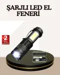 Küçük Boy Şarjlı LED El Feneri Taşınabilir Klipsli-1