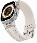 Akıllı Saat Spor Kayışı, Silikon Malzeme, Watch Series 46mm Uyumlu Silikon Krem Kordon-3