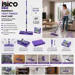 MANDALLI YÜZEY TEMİZLİK PALET MOP M.FİBER PASPAS - YEDEKLİ DUVAR SİLME MOP METAL UZAYAN SAP=70-107CM-2