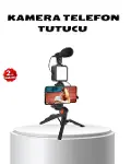 Video Çekim Kiti Tripod LED Işık Harici Mikrofon ve Bluetooth Kumanda Seti-1