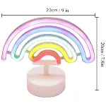 Plastik Gökkuşağı Neon LED Işık – Dekoratif Renkli Masaüstü ve Ambiyans Aydınlatması-5