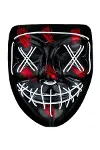 Hallowen Parti Maskesi Neon Led Işıklı Maske 3 Modlu Cadılar Bayramı Maskesi-1
