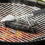 Mangal Izgara Temizleme Fırçası – Paslanmaz Çelik Telli, Uzun Saplı Grill Temizlik Aparatı Mangal Temizlik Fırçası (4745)-4
