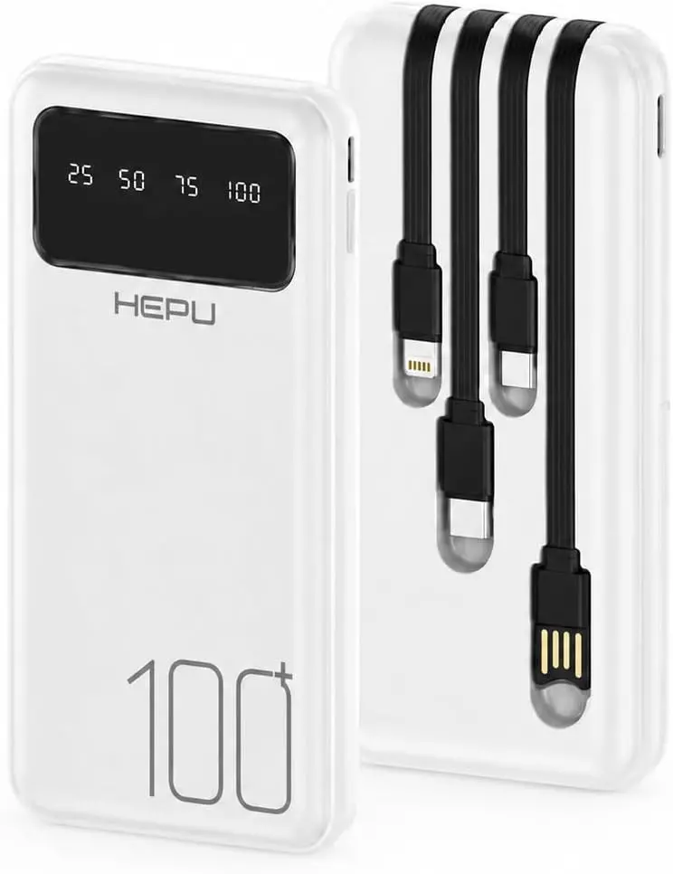 HP-TP04 Titan Series 10.000 mAh Dahili 4 Kablolu Qualcomm Quick Charge 3.0 Dijital Ekranlı Hızlı Şar