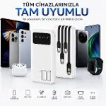 HP-TP04 Titan Series 10.000 mAh Dahili 4 Kablolu Qualcomm Quick Charge 3.0 Dijital Ekranlı Hızlı Şar-5