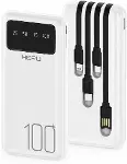 HP-TP04 Titan Series 10.000 mAh Dahili 4 Kablolu Qualcomm Quick Charge 3.0 Dijital Ekranlı Hızlı Şar-1